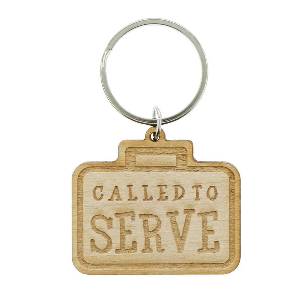 Called to Serve Wood Keychain - LDP-KC-CTS-WOOD