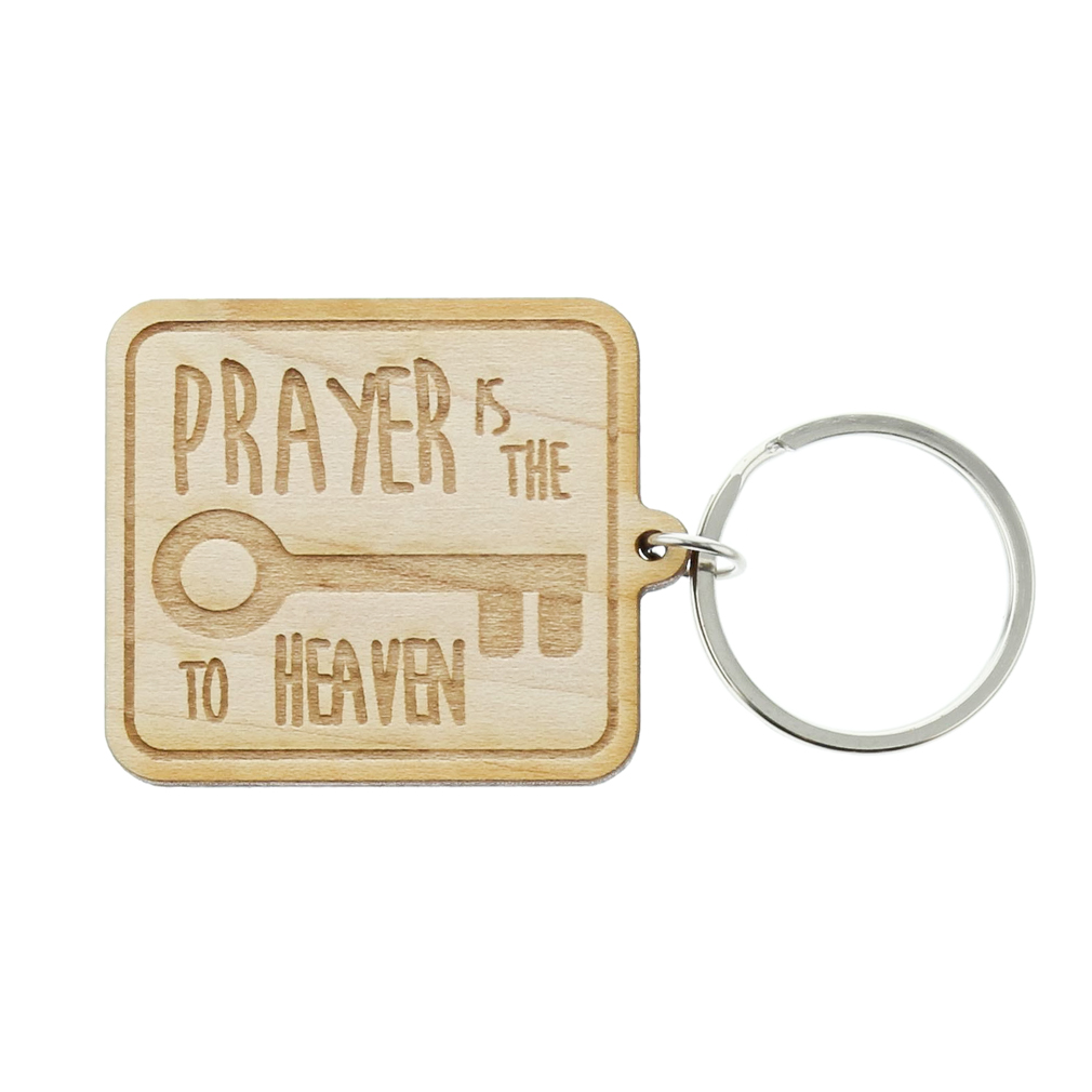 Prayer is the Key Wood Keychain - LDP-KC-PRAYKEY-WOOD