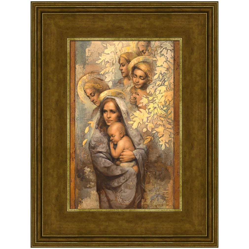 Mother's Lullaby - 12x16 Print, Gold Frame 