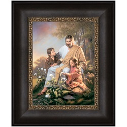 Consider the Lilies - Framed consider the lilies,consider the lilies framed,consider the lilies simon dewey,simon dewey,lds,lds simon dewey,simon dewey art,lds art of christ,lds jesus christ,jesus christ art,jesus christ lds