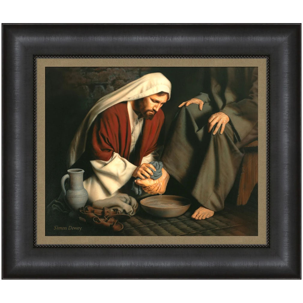 In Humility - 23x27 Giclee Canvas, Dark Wood Frame 