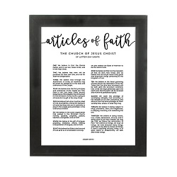 Framed Articles of Faith - Beveled Black framed articles of faith, articles of faith framed