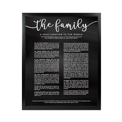 Framed Chalkboard Family Proclamation - Black