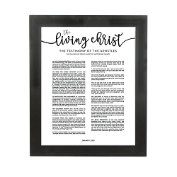 Framed Living Christ - Beveled Black framed living christ, living christ framed, pretty living christ