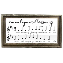 Count Your Blessings Framed Hymn Art