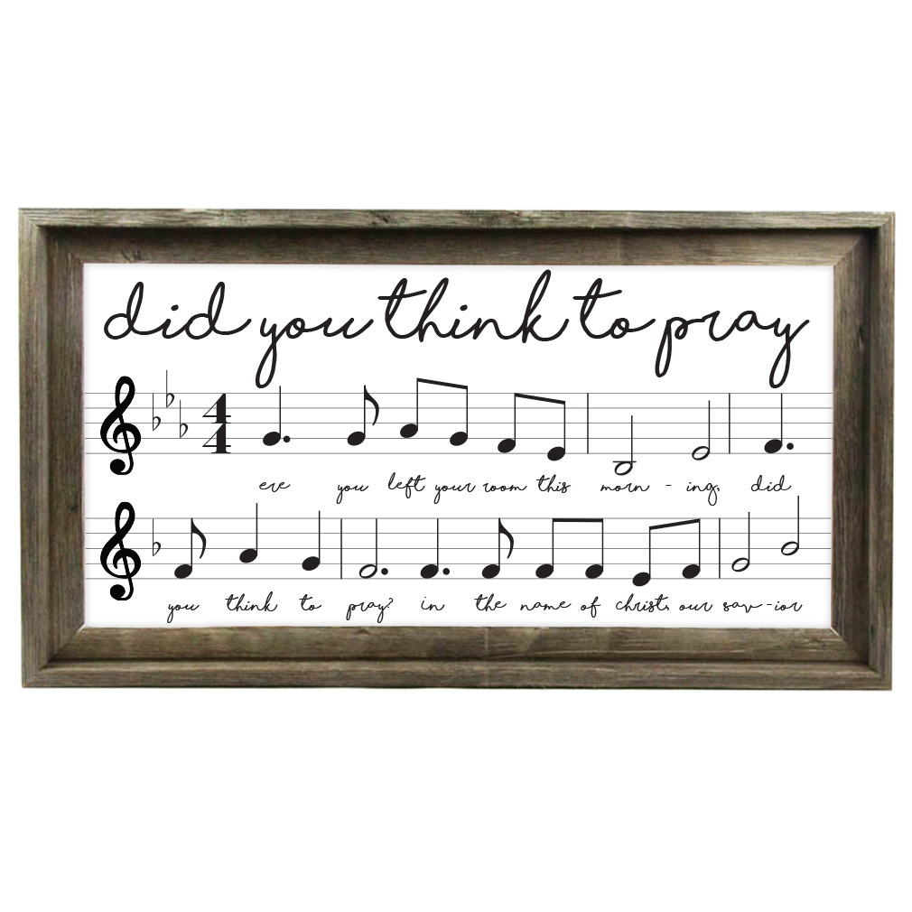 Did You Think to Pray Framed Hymn Art