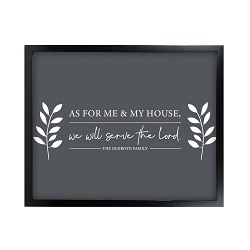 As For Me and My House Leaves Wall Art - Black - LDP-ART-HOUSE-LEAVES-BLK