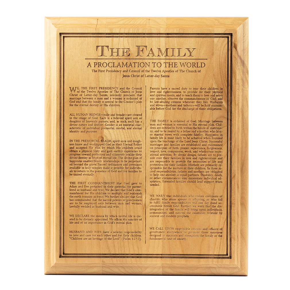 Family Proclamation Wood Plaque - LDP-PLQ200