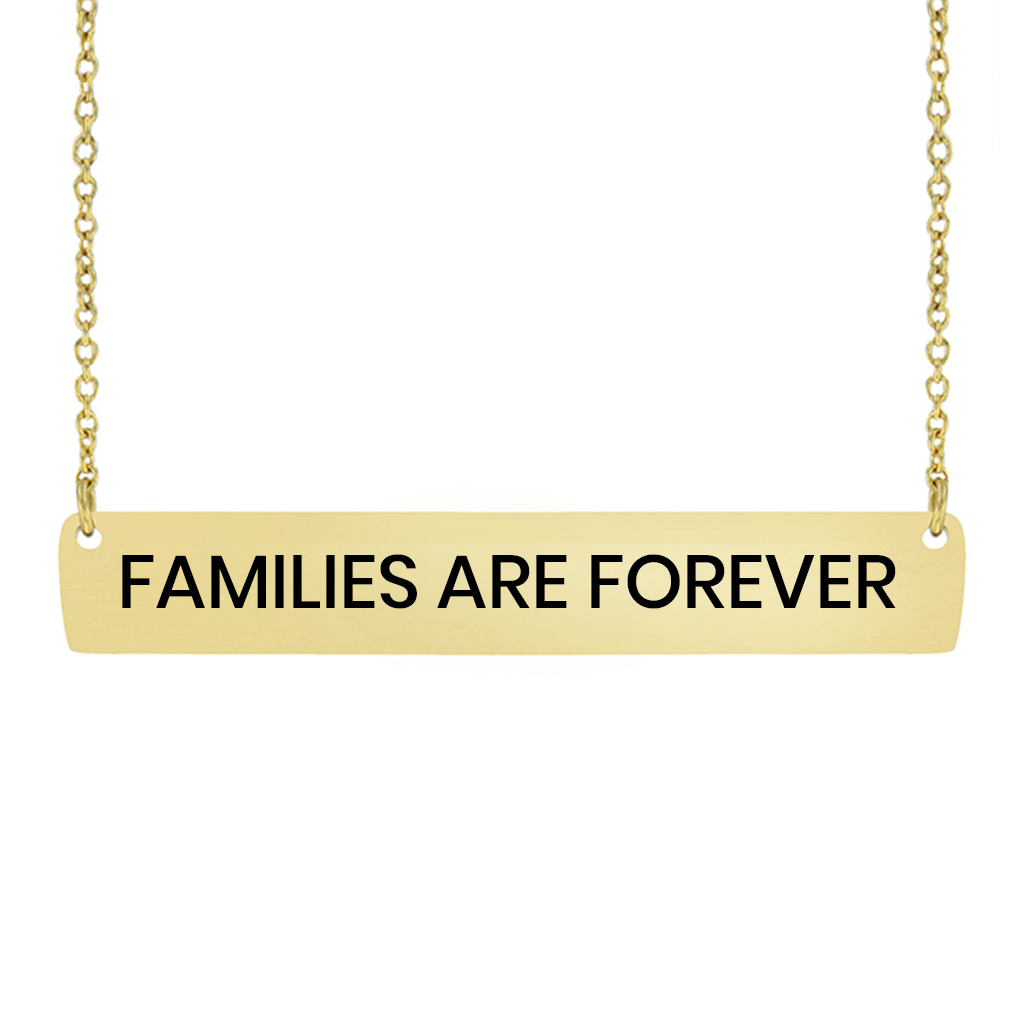 LDS Quote Horizontal Bar Necklace - LDP-HBN-QUOTE