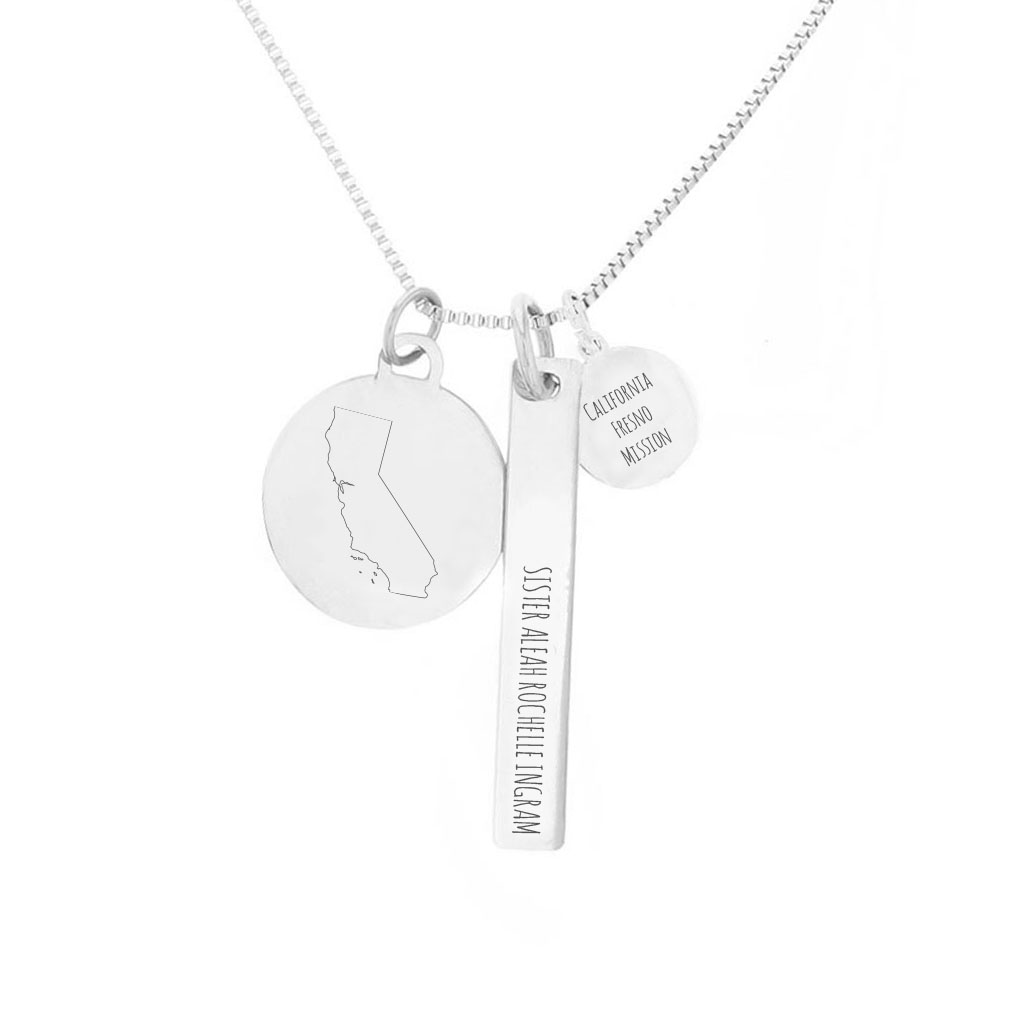 Personalized Mission Charm Necklace - LDP-VBN-CPN-CHN-01-SLV