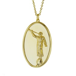 Angel Moroni Pendant Necklace - Silver/Gold