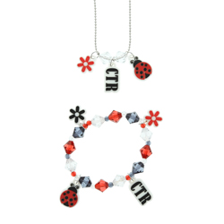 Ladybug CTR Necklace & Bracelet Set - RM-JNC026
