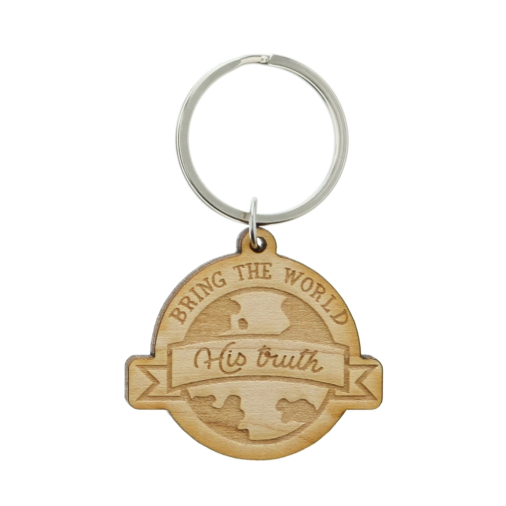 Bring the World His Truth Wood Keychain - LDP-KC-BWHT-WOOD