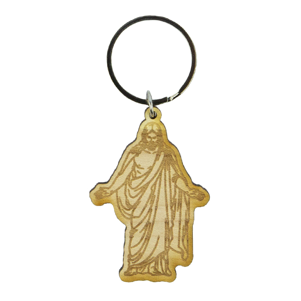 Names of Christ Solid Wood Engraved Keychain
