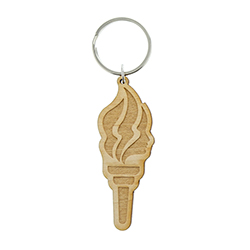 Young Women's Torch Wood Keychain - LDP-KC-YWTORCH-WOOD
