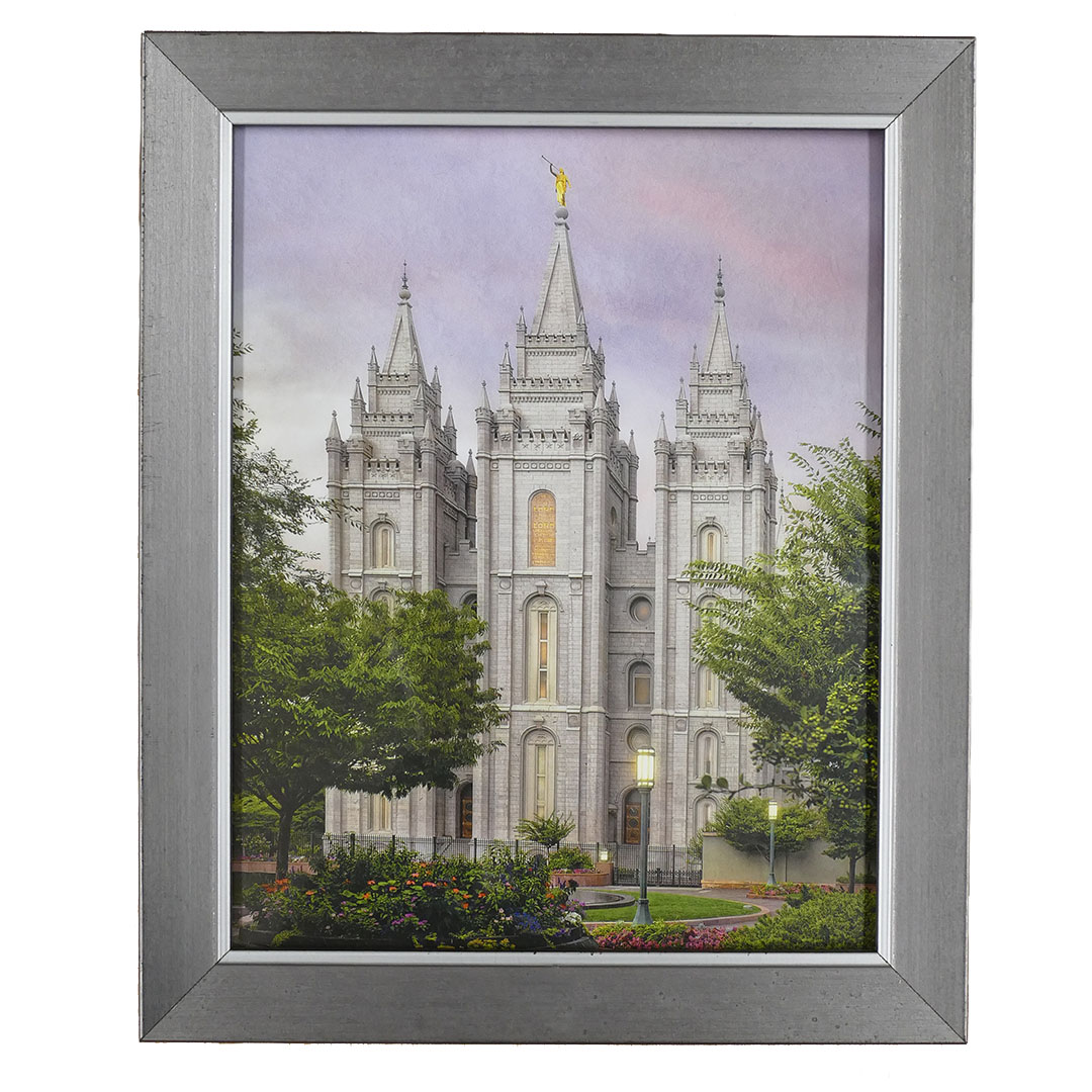 Salt Lake Temple Eden - 8x10 Silver Frame - LDP-ART-EDEN-SLVFRM