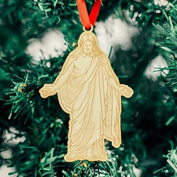 Cutout Christus Ornament christus ornament, lds ornament, jesus christ ornament, christus statue ornament, jesus ornament