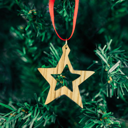 Olivewood Star Ornament olivewood ornament, star ornament