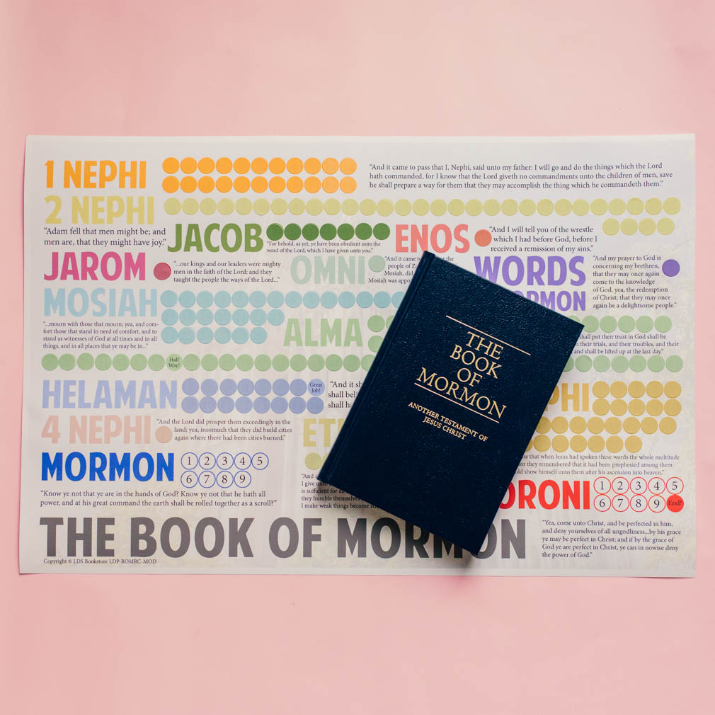 Book of Mormon Reading Chart Poster - Modern - LDP-BOMRC-MOD