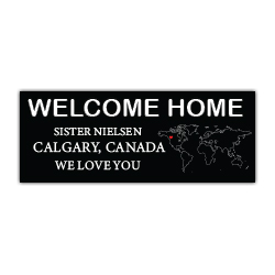 World Black Tag Missionary Welcome Home Banner black tag missionary poster, black tag missionary banner, personalized missionary poster, lds missionary poster, lds missionary welcome home banner