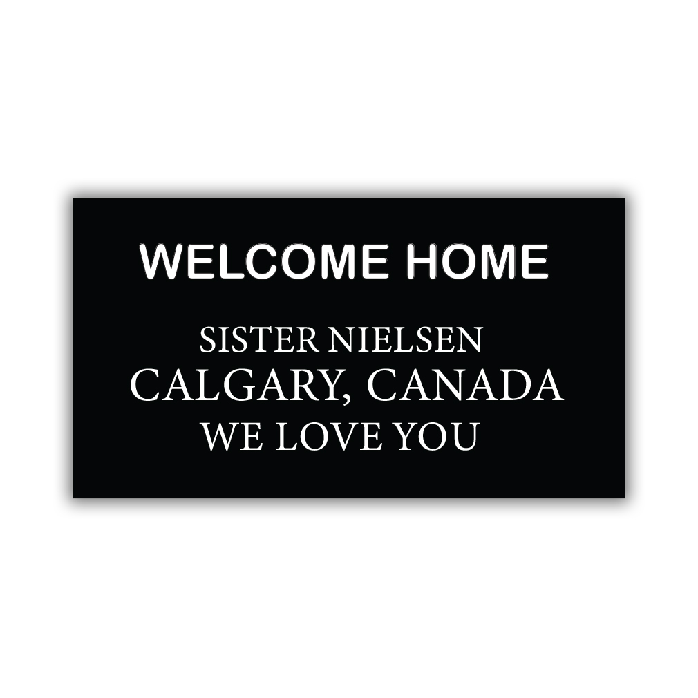 Black Tag Missionary Welcome Home Sign - LDP-MSPST-BLKTAG