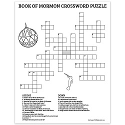 Book of Mormon Crossword Puzzle - Advanced book of mormon crossword puzzle, book of mormon activity page, lds activity pages, lds activity page, printable book of mormon crossword puzzle