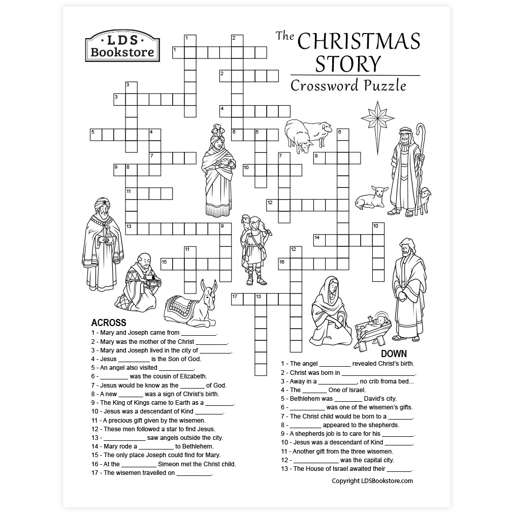 Free Printable Religious Christmas Crossword Puzzles Crossword 