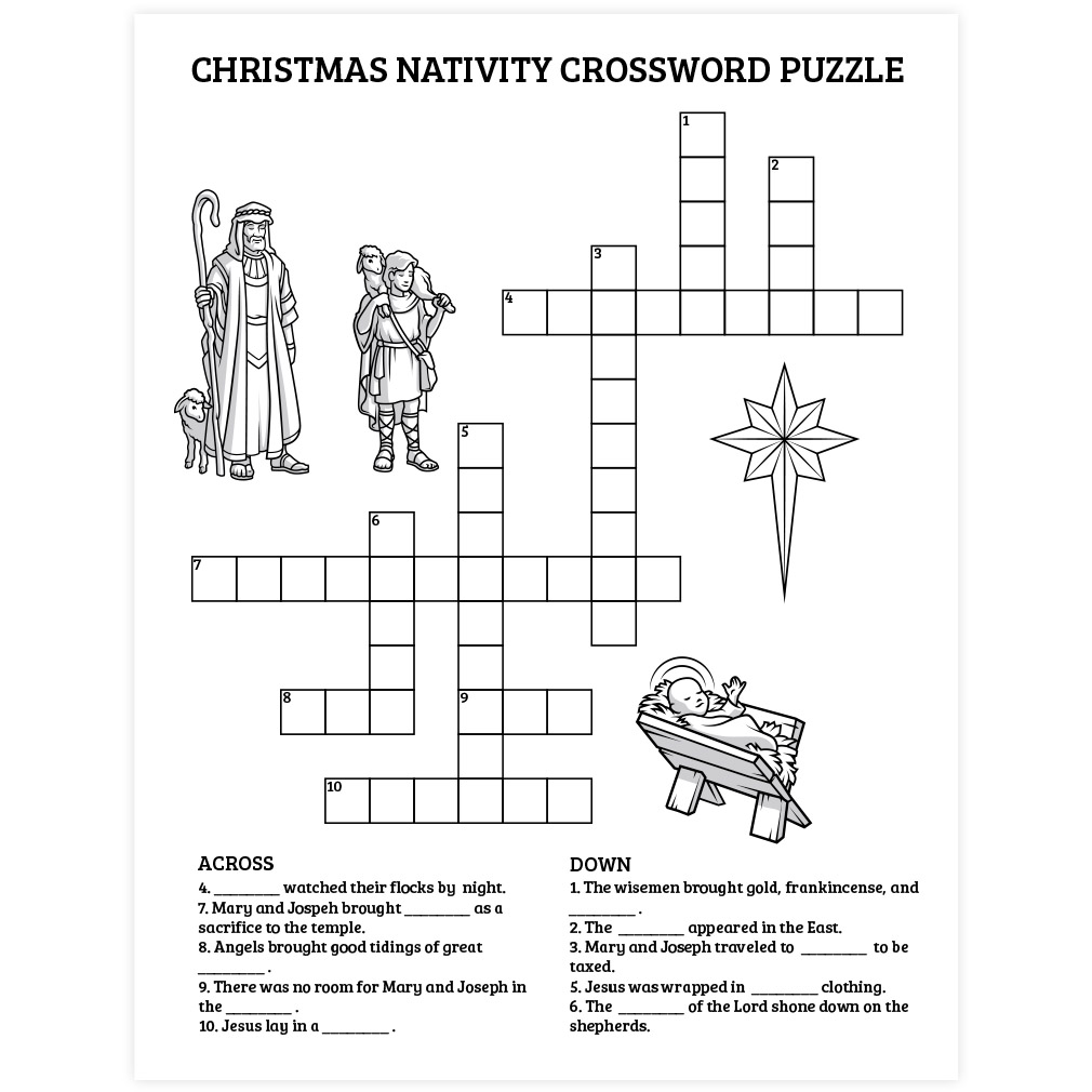 Christmas Crossward Crossword - WordMint