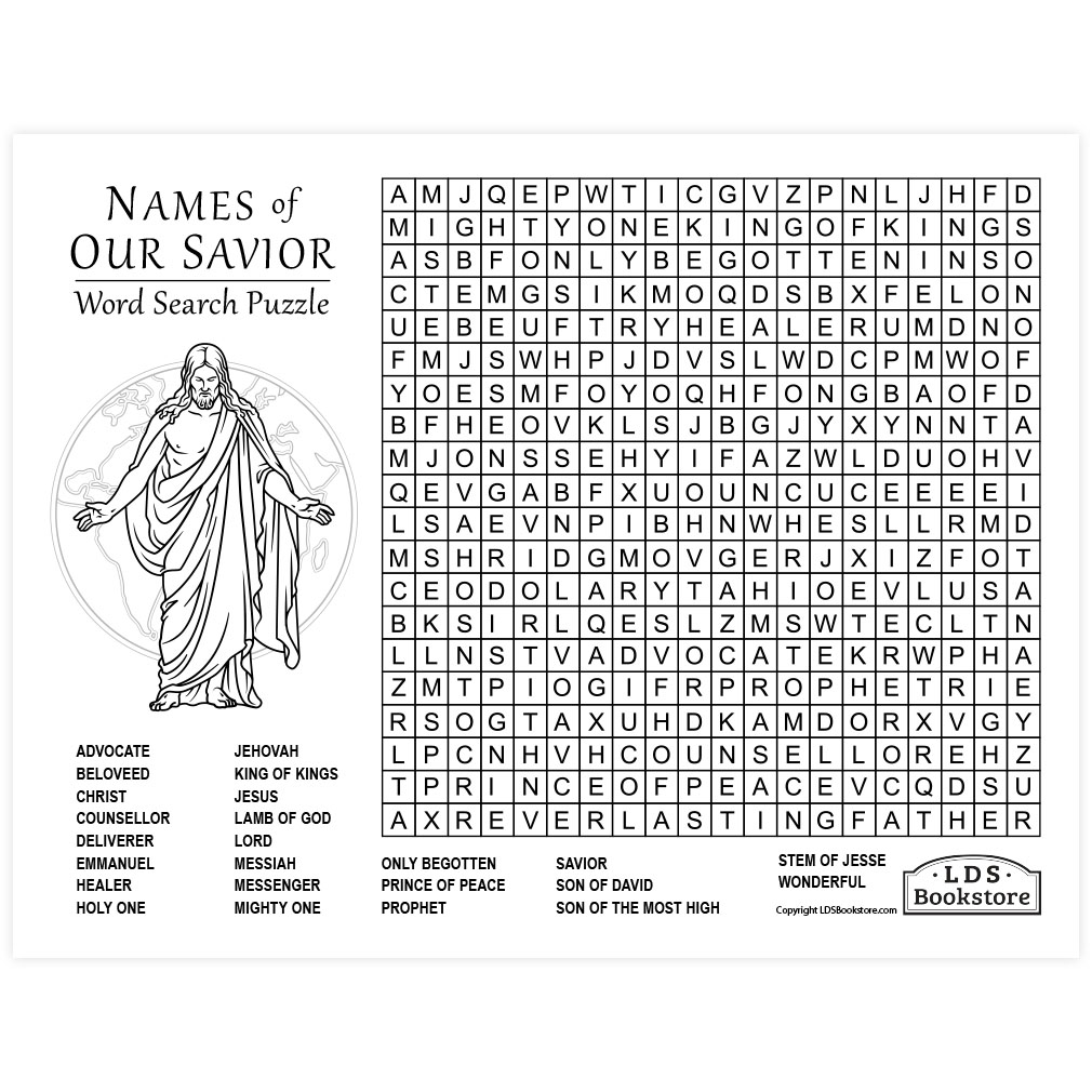 Names Of Our Savior Word Search Printable