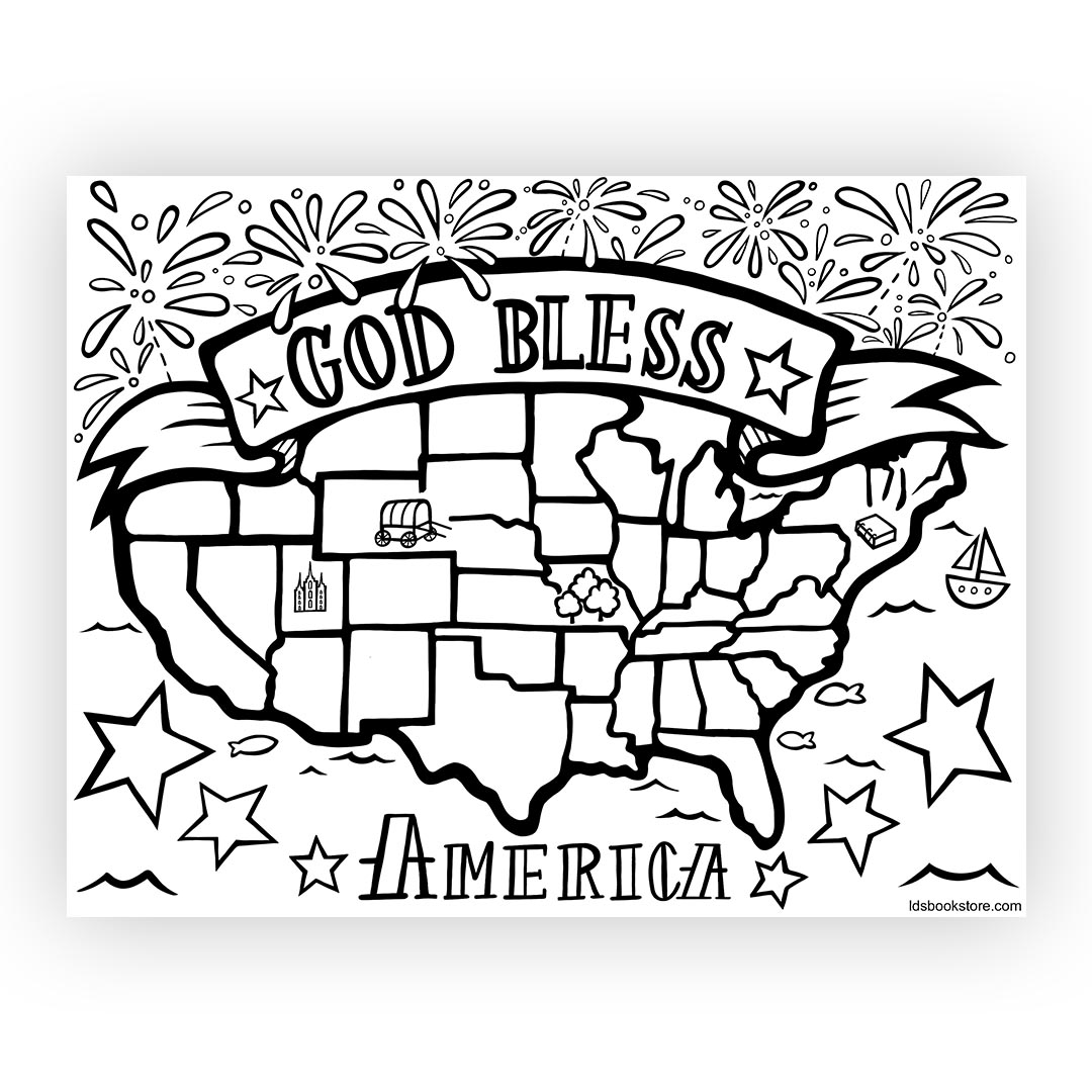 God Bless America Coloring Page - Printable - LDPD-COLOR-AMERICA19