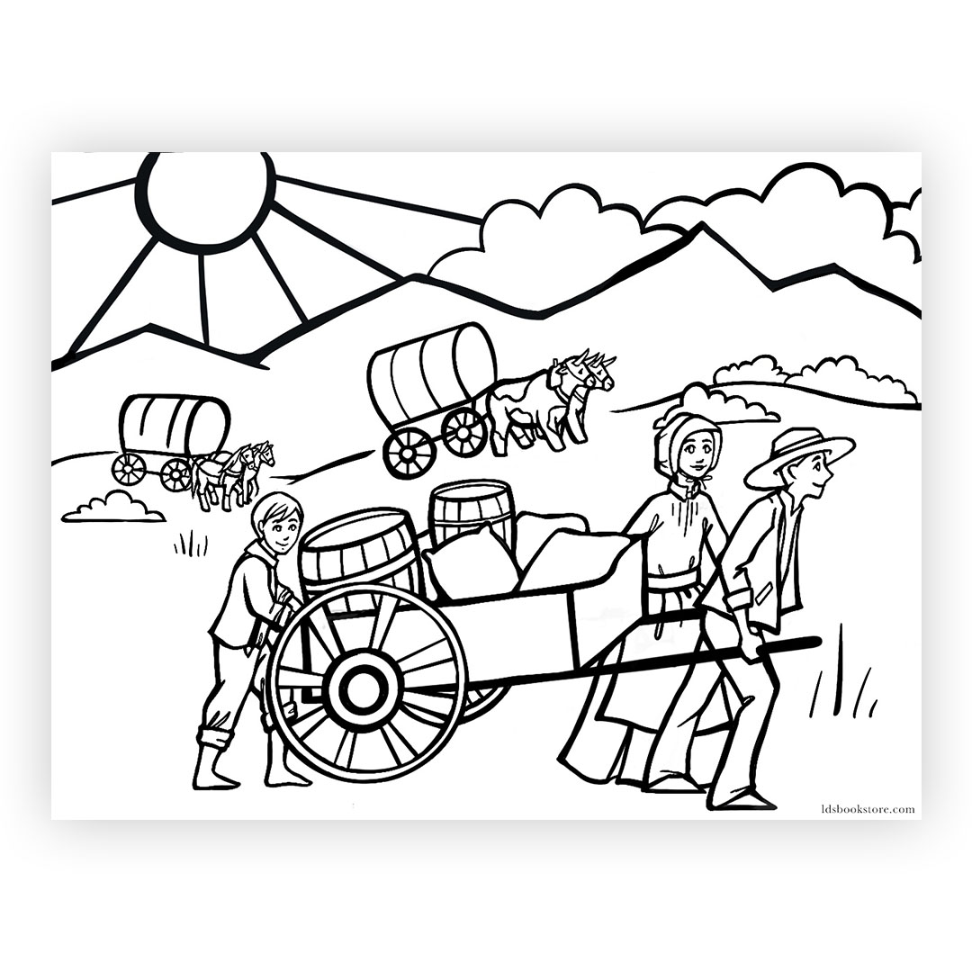 Pioneer Day Coloring Page