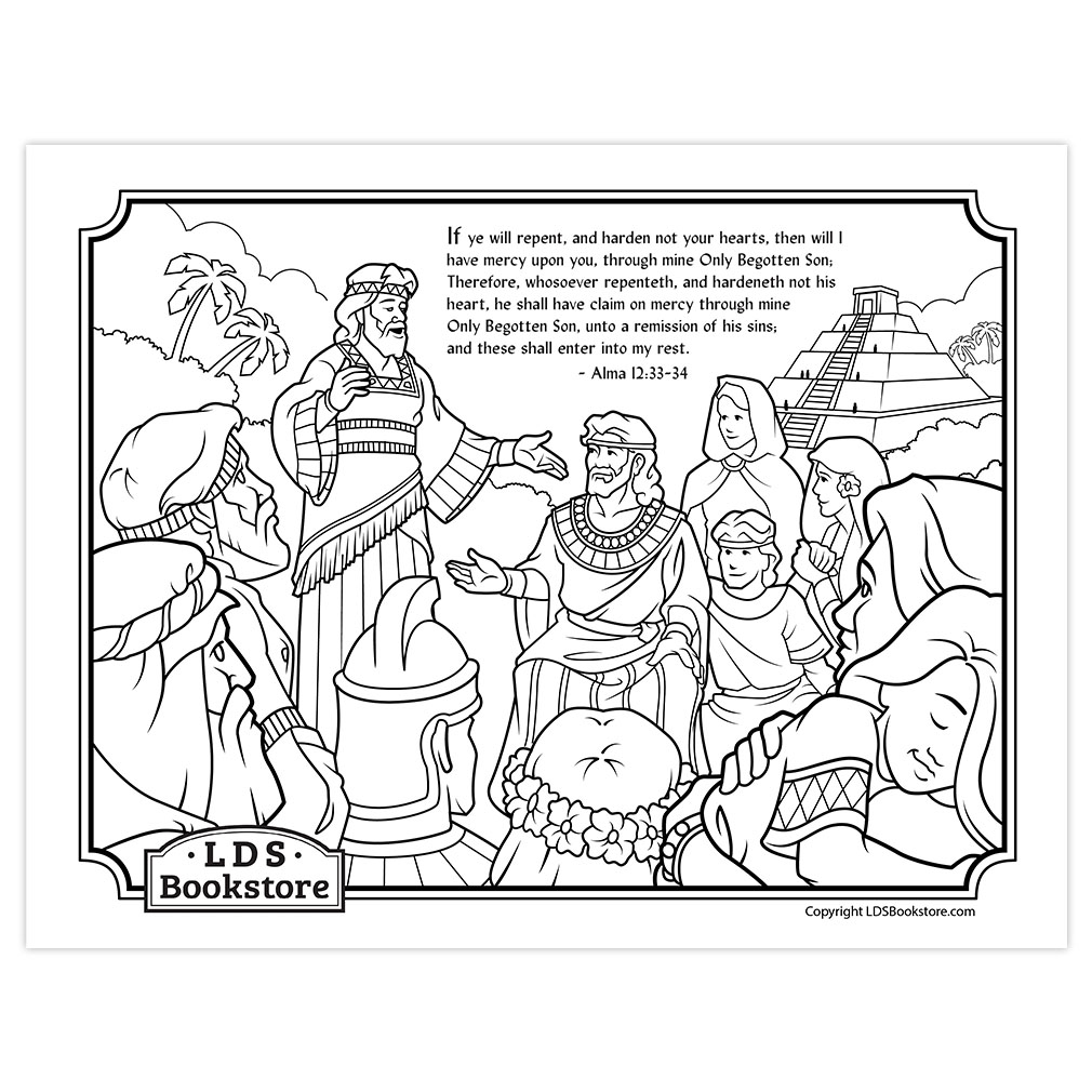 Alma And Amulek Book Of Mormon Coloring Page Printable