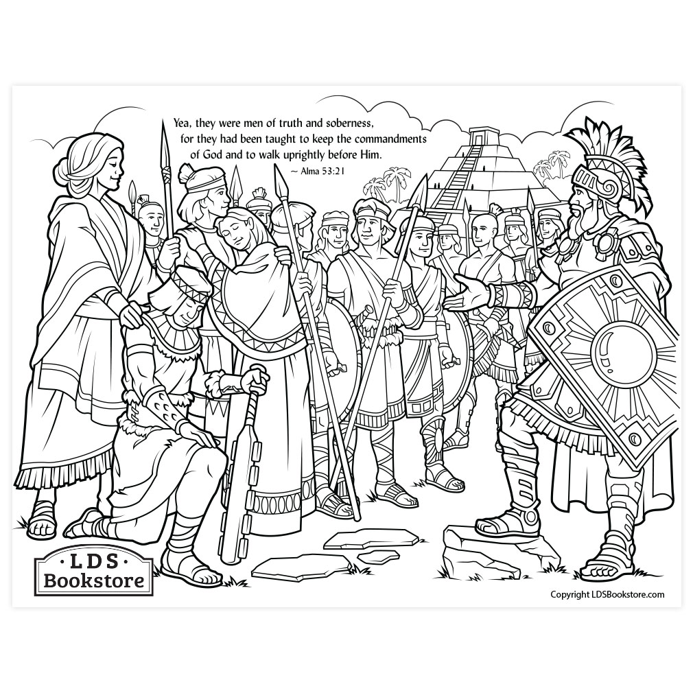 Stripling Warriors Coloring Page - Printable - LDPD-PBL-COLOR-ALMA53