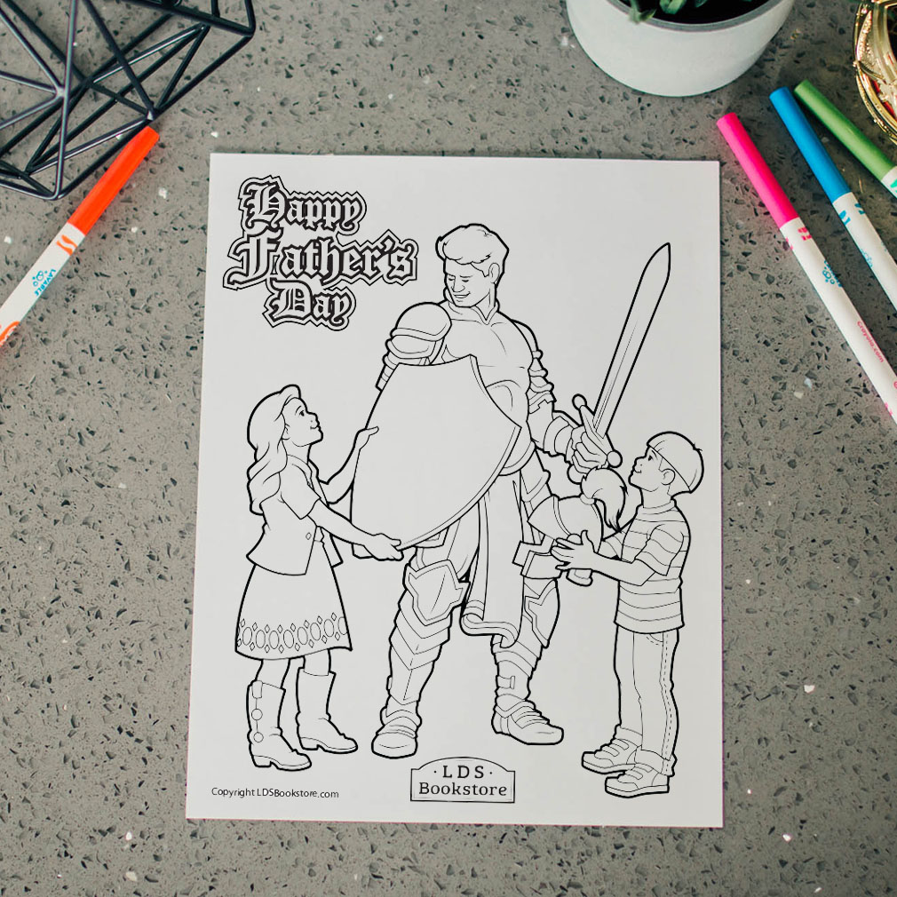 Armour of God Father's Day Coloring Page - Printable - LDPD-COLOR-DAD20