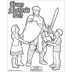 Armour of God Fathers Day Coloring Page - Printable lds fathers day printable, lds fathers day coloring page, lds printable