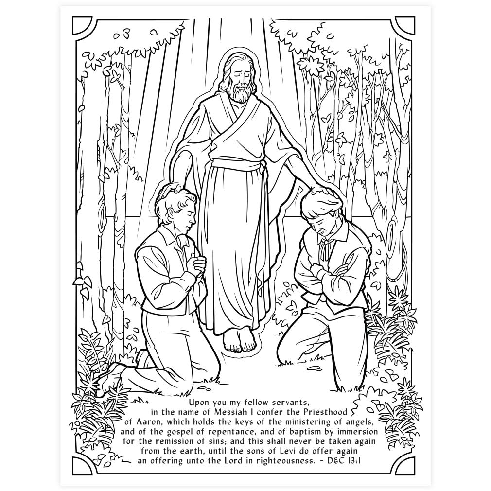 Restoration of the Priesthood Coloring Page - Printable - LDPD-PBL-COLOR-DOCTCOV13