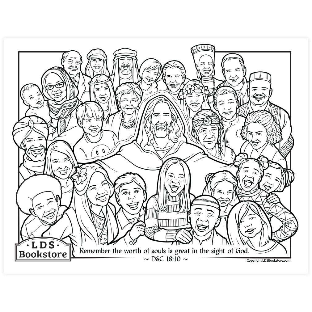 the worth of souls is great coloring page printable doctrine and covenants coloring page