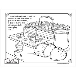 Partake of the Sacrament Coloring Page - Printable
