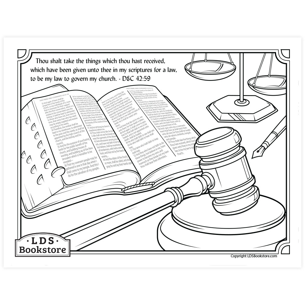 My Law to Govern My Church Coloring Page - Printable - LDPD-PBL-COLOR-DOCTCOV42