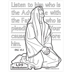 Jesus Christ Is Our Advocate Coloring Page - Printable free lds coloring page, lds coloring page, come follow me activities, come follow me coloring page, doctrine and covenants coloring page