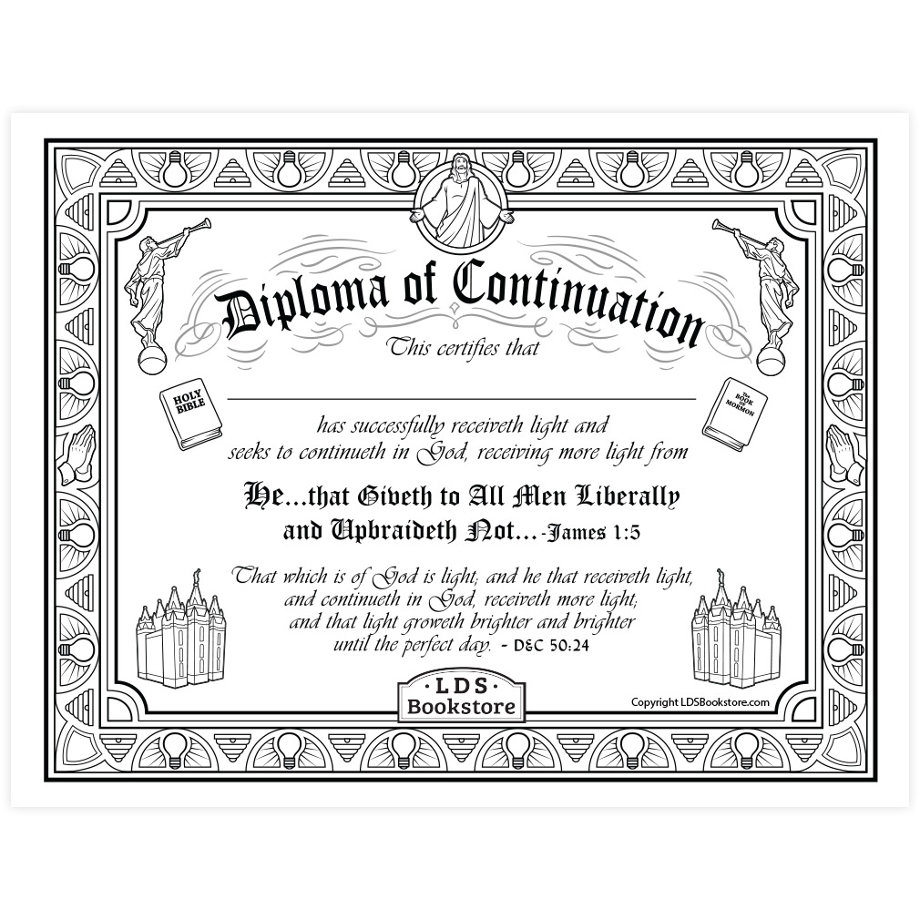 Download He That Receiveth Light Coloring Page - Printable | Doctrine and Covenants Coloring Page