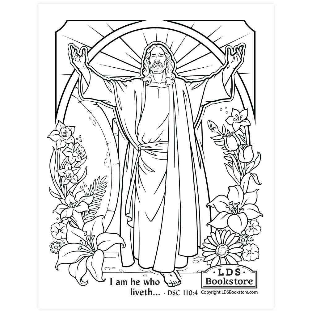 I Am He Who Liveth Easter Coloring Page - Printable - LDPD-PBL-COLOR-EASTER21