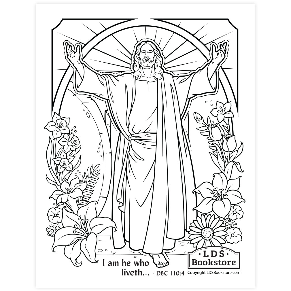 empty tomb coloring page