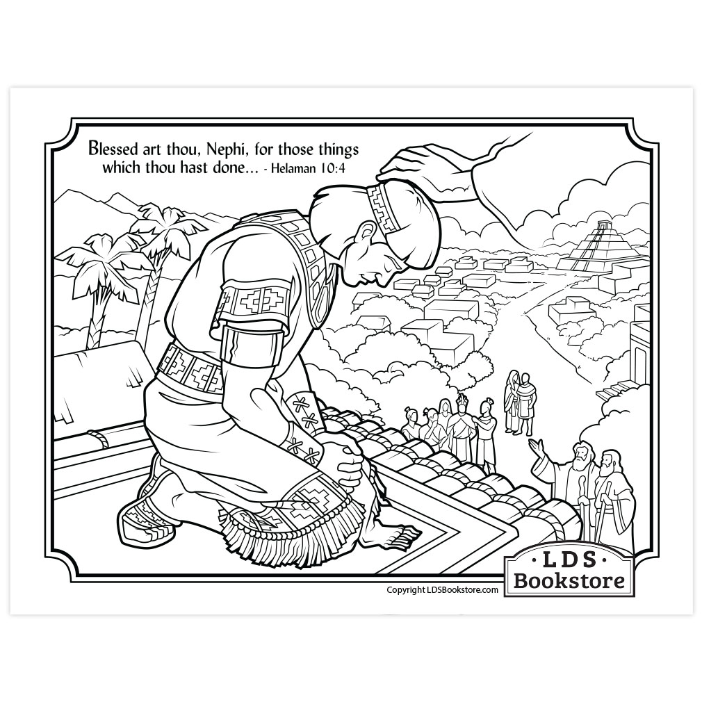 Blessed Art Thou Nephi Coloring Page - Printable - LDPD-PBL-COLOR-HEL10