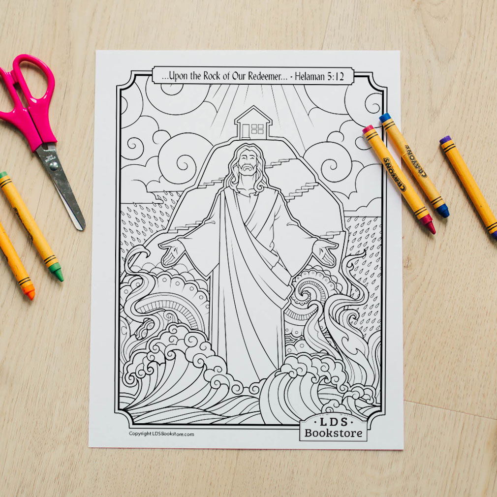 Upon the Rock of Our Redeemer Coloring Page - Printable - LDPD-PBL-COLOR-HEL5