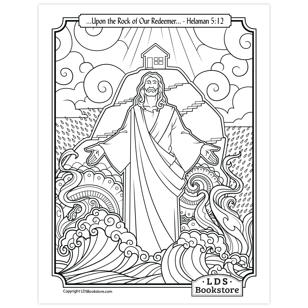 Upon the Rock of Our Redeemer Coloring Page - Printable - LDPD-PBL-COLOR-HEL5