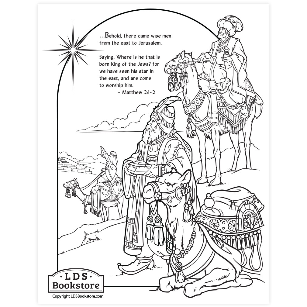 Printable Three Wise Men Coloring Page For Kids 1 In 2022 Christmas ...