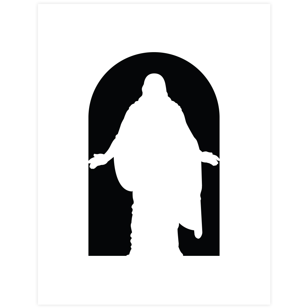 Christus Statue Pumpkin Carving Template - Printable
