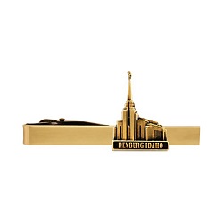 Rexburg Idaho Temple Tie Bar - Gold 