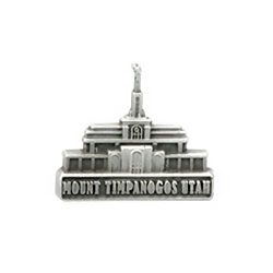 Mount Timpanogos Utah Temple Pin - Silver 